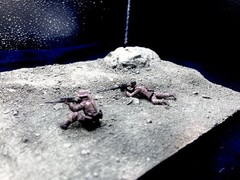 1/35 Scale Military Diorama Base Terrain Display Model Soldiers Figures Diecast