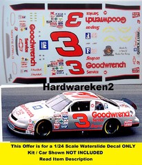 NASCAR DECAL # 3 GOODWRENCH SILVER ANNIVERSARY 1995 MONTE CARLO EARNHARDT 1/24