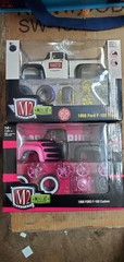 M2 Machines Model Kit 1956 Ford F-100 Custom Pickup Truck pair of chase lot of 2