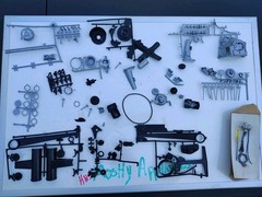 Revell 1961 Chrysler Slant Six Motorized Engine 1/4 Model Kit H-1553 *Incomplete