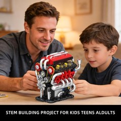 V8 Engine Building Kit Model Mini Car Run Model Kit for Sale