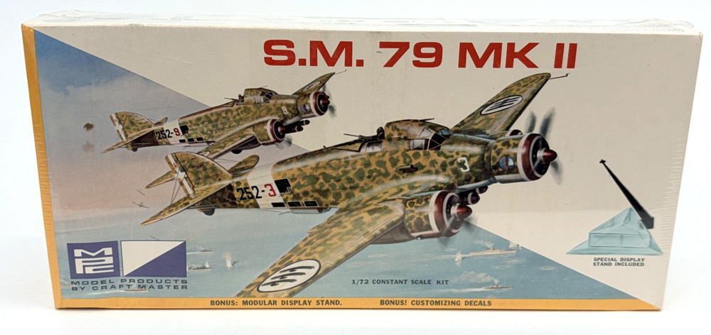 Vintage MPC S. M. 79 MK II Model Kit With Stand *Sealed* 1:72 Scale