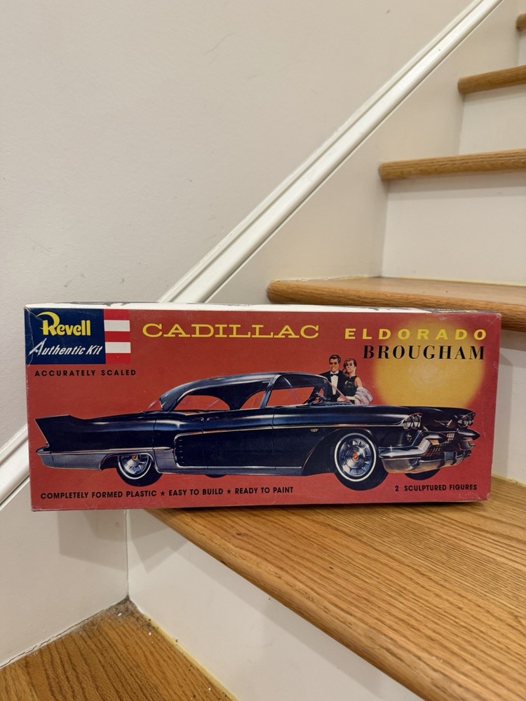 Revell Cadillac Eldorado Brougham Model Kit 1244 Vintage w/ Figures