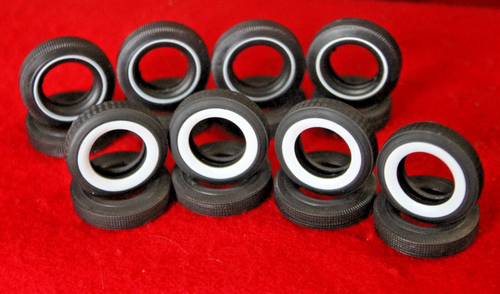 TIRES( 8 ) BEAUTIFUL F/STONE SUPREME( CLASSIC WIDE &PIN WHITE/WALLS ) 1/25 SCALE