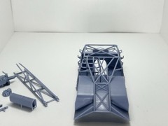 3D Printed 25.1 Drag Chassis for AMT 1955 Chevy Kit – Fits Tri-Five Models