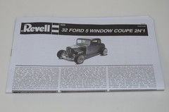 REVELL 1932 FORD 5-WINDOW COUPE 85-4228 ⭐PARTS⭐ INSTRUCTION BOOKLET 1:25