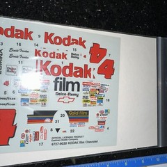 1/25 NASCAR Stock Car Chevrolet Kodak Film Decal Set #4