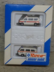 NEW Roco Minitanks / Herpa German West Police VW Type 2 Van Set Lot #4585K