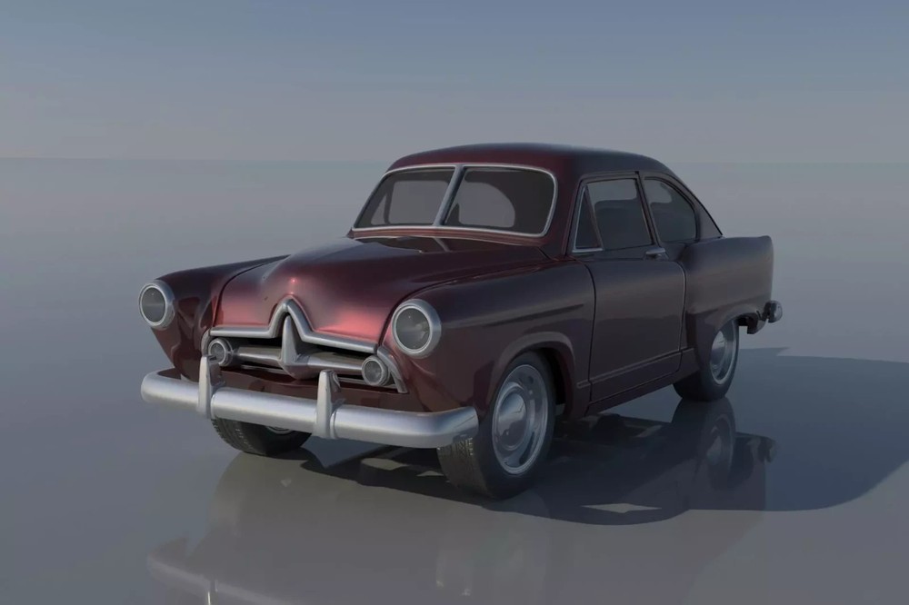 ABS Like Resin 3D Printed 1951 Henry J Model in 1/25