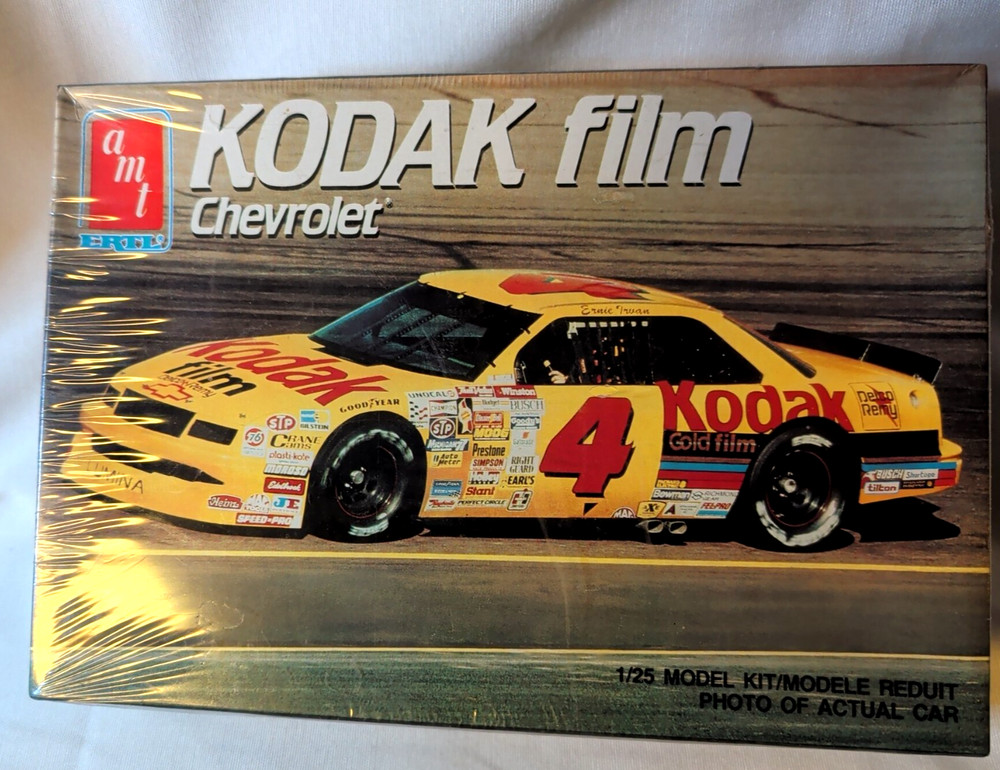 New in Sealed Box 1990 Kodak Film Chevrolet #4 AMT Ertl ~Model #6727 Ernie Irvin