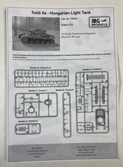 1/72 IBG Hungarian AFVs: Toldi IIa, Turan II, Zrinyi II (3 kits)