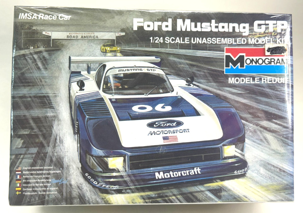 Vintage 1/24 MONOGRAM IMSA RACE CAR FORD MUSTANG GTP #2708 FACTORY SEALED 1996