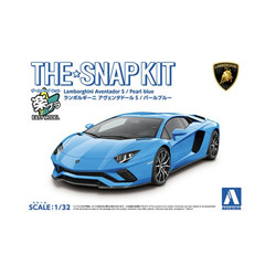 Aoshima: 1/32 The Snap Kit Lamborghini Aventador S (Pearl Blue) Scale Model Kit
