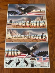 RARE Italeri American Eagle 18-Wheeler Truck 1/24 W/Reefer Trailer 3826 Complete