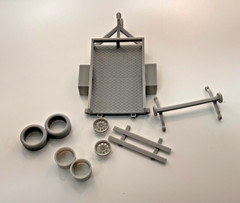 Open Utility Trailer Kit 1 25 Scale Car Hauler Diorama Truck Scenery Resin