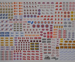 NASCAR DECAL 1965-70 VINTAGE STOCK CAR FENDER CONTINGENCIES SHEET POWERSLIDE