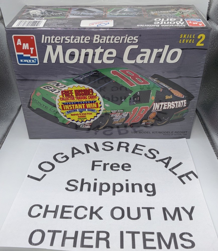🏁 AMT / ERTL Interstate Batteries Monte Carlo Model Kit #8186 SEALED 1/25 F/SH
