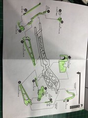 AMT 1:25 Custom Hot Rat Rod T Bucket Dragster Chassis W Axles LBR Model Parts