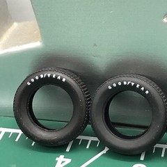 4) Goodyear Pad Printed Street Tires 1.040 OD (F60-15) AMT 1:25 LBR Model Parts