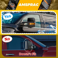 Tow Mirror Caps Fit for for Chevy Silverado GMC Sierra 2014-2019,23444125 234441