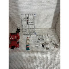 Vintage Hobbyist Unbranded Semi Truck Model Kit Parts Red Chrome