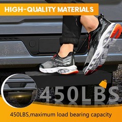 GLOBLED Tow Hitch Mount Bumper Step Alloy Steel Hitch Step 2in Receiver Anti Sli
