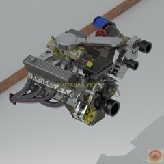 1:25-1:24 Scale Ford 427 Supercharged Engine Kit Resin Printed