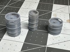 1/25 1/24 3D Resin Beer Kegs For Truck Bed Or Diorama