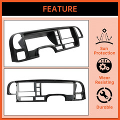 Double Din Dash Panel Compatible with 1995-2002 GMC Sierra Chevy Silverado C/K T
