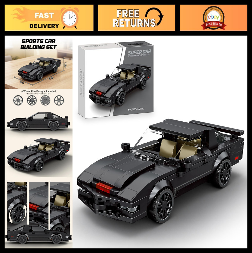 Vintage Racing Car Model Kit – 332 Piece Sports Car Building Set for Adults & Te