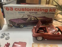VTG AMT 1963 Chevrolet Corvette Conv Model Kit Built # 06-913-149 W/ Box