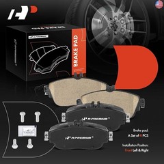 A-Premium Front Ceramic Disc Brake Pads Set Compatible with Mercedes-Benz