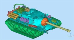 3d Printed 1/35/72 US F-series “Cardiff Blues” T110E3 Tank Destroyer Kit