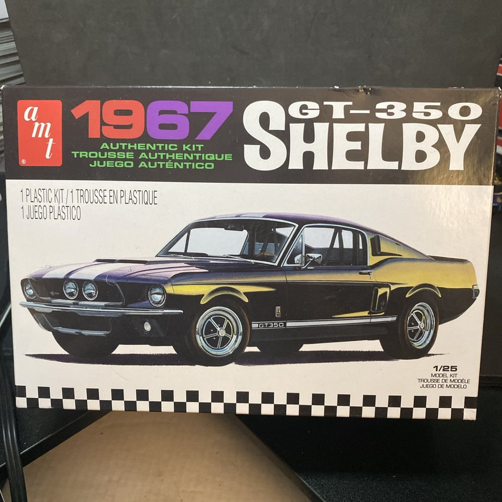 Black AMT 1967 Ford Shelby GT350 1/25 Plastic Model Kit 834M/12 open box B1