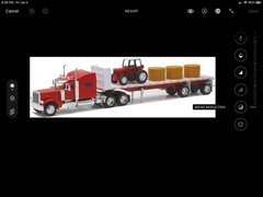 New Ray 10293A Peterbilt 389 Flatbed with Hay and Farm Tractor Long Hauler To…