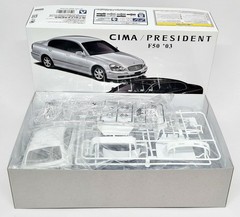 Aoshima 1/24 – Nissan F50 Cima / President 2003 3 in one Scale Model Car Kit