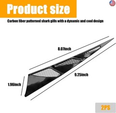 Ajxn 2 PCS Car Modified Spoiler Kits, 9.2In x 8.0In x 1.9In Waterproof ABS