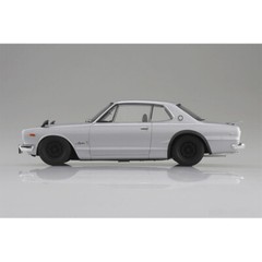 Aoshima 06589 1/24 KPGC10 Skyline HT 2000GT-R 1970 Silver Model Car