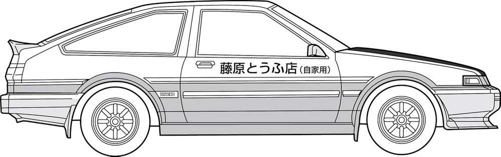 Fujimi Model 1/24 Initial D Series No.019 Trueno AE86 Carbon Bonnet Takumi