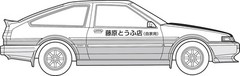 Fujimi Model 1/24 Initial D Series No.019 Trueno AE86 Carbon Bonnet Takumi