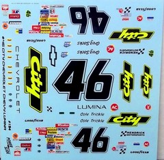 NASCAR DECAL #46 CITY CHEVROLET 1989 LUMINA COLE TRICKLE – DAYS OF THUNDER