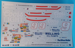 AMT/ERTL | No. 6740 | 1:25 Bill Elliott Coors Light Ford Thunderbird Decals