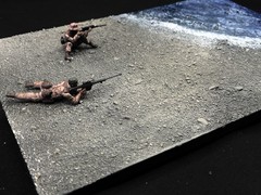 1/35 Scale Military Diorama Base Terrain Display Model Soldiers Figures Diecast