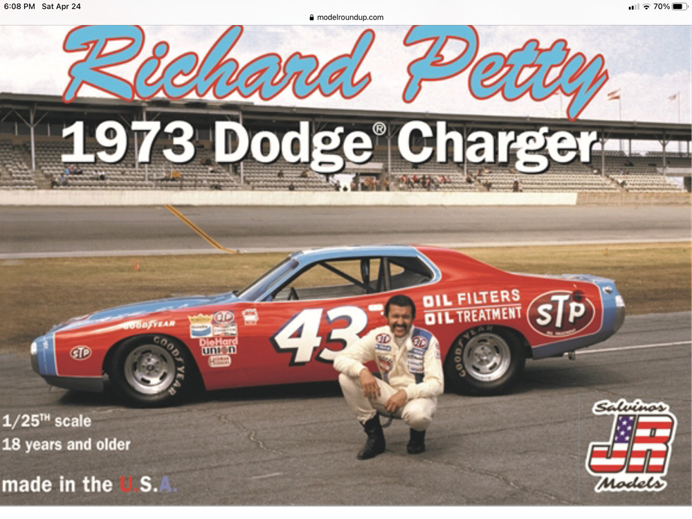 SALVINO JR RICHARD PETTY 1973 DODGE CHARGER STP #43 Model kit 1/25 McM FS