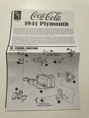 Model Car Parts – AMT 1941 Plymouth Coupe junkyard 1/25 instructions only