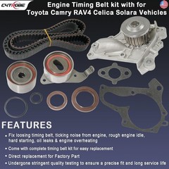 Engine Timing Belt Kit with Water Pump Compatible with 1987-2001 Toyota Camry,