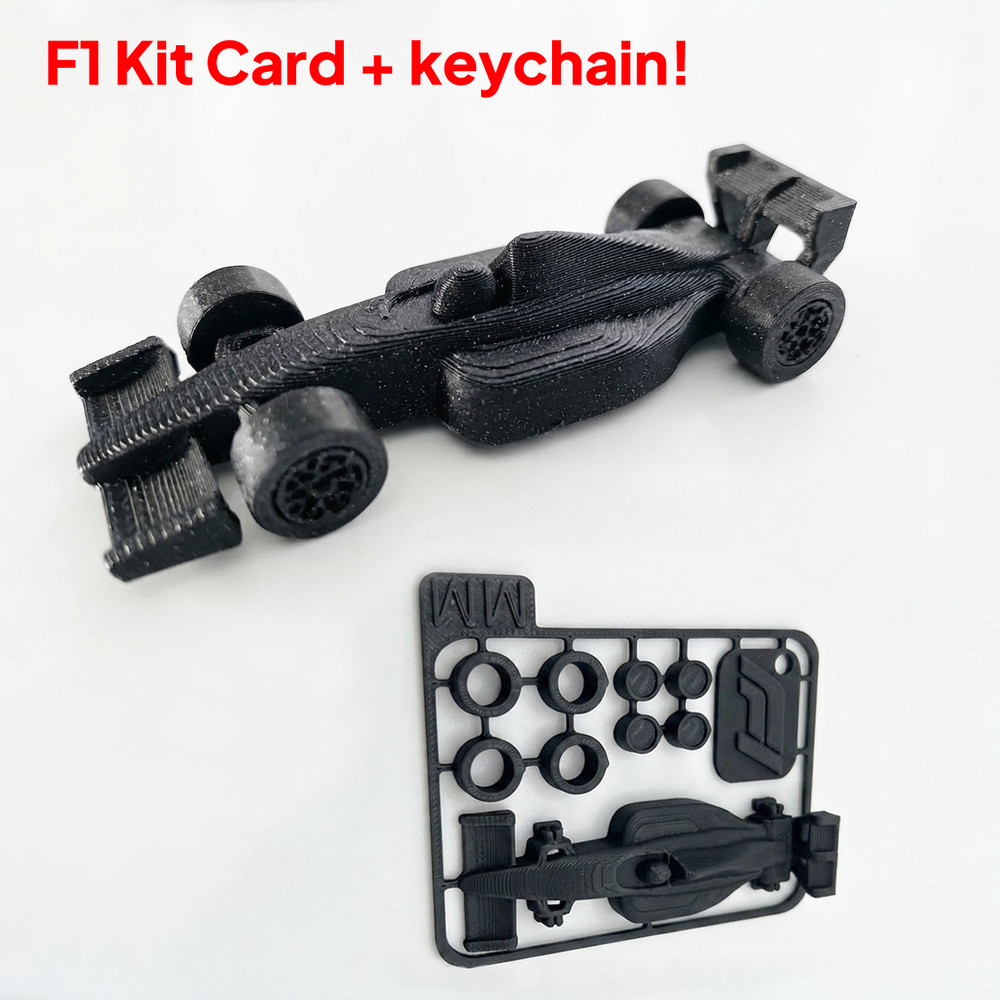 F1 Formula 1 Race Car Model Kit & Keychain Set – Perfect Gift for F1 3D Printed