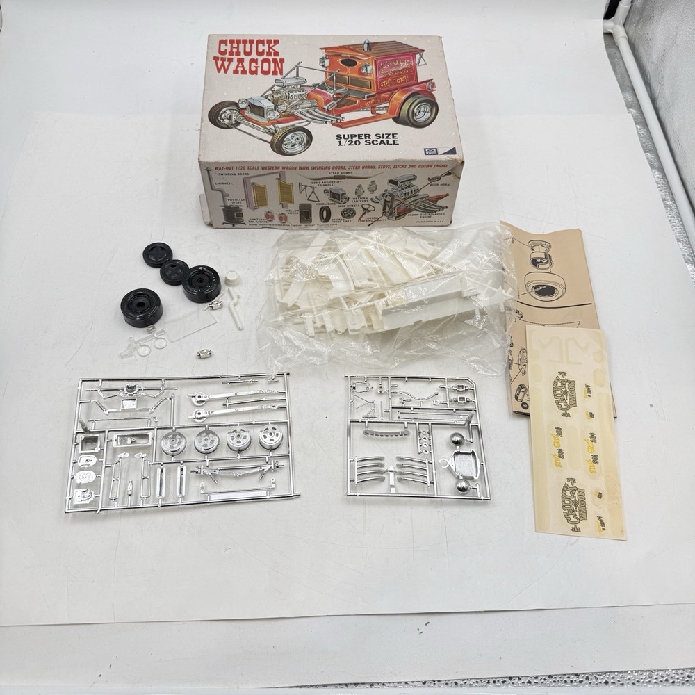 1960`S MPC “CHUCK WAGON” SHOW ROD ORIGINAL 1/20 MODEL KIT 99% Complete Box