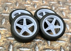 Resin 21/20 Inch: “Dodge Demon” Model car Wheels/Tires 1/24 scale