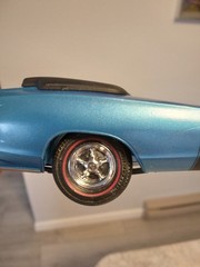 MPC PRO-BUILT 1968 DODGE CORONET R/T CONVERTIBLE MOPAR MODEL KIT 1:25 B-5 BLUE